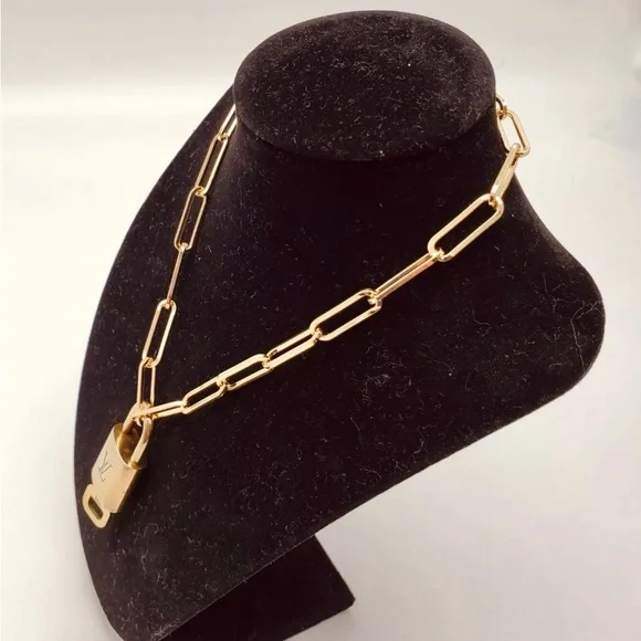Louis Vuitton Lock & Key 22”Necklace Pendant